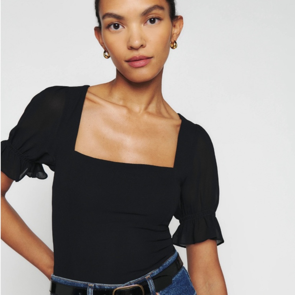 Reformation Constance Top in Black - Size 2